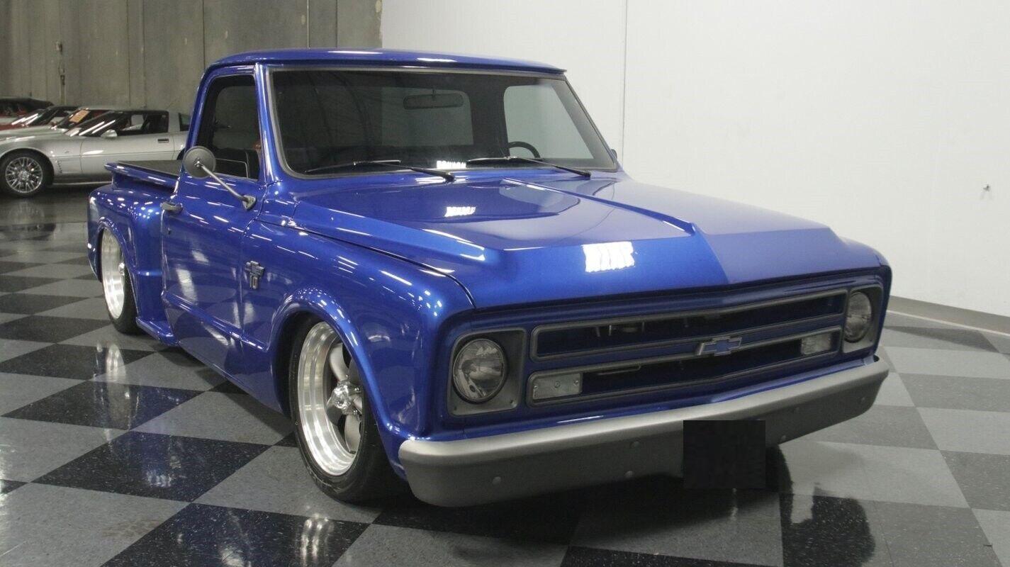 1970 chevrolet c 10 stepside restomod classic truck excellent blue metallic paint