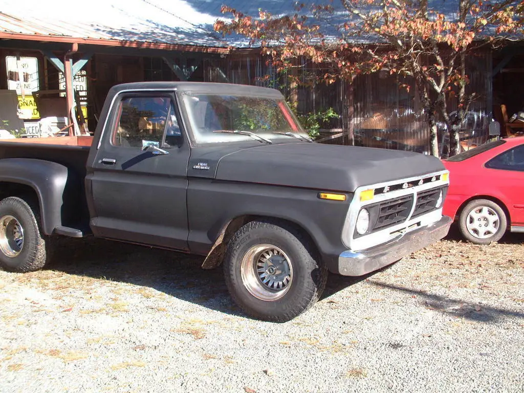 1976 ford f-100 short bed stepside solid ga. body 351 automatic barn find