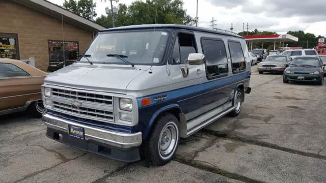 1987 chevrolet chevy van chevy 20 conversion van 95,032 miles silver passenger v