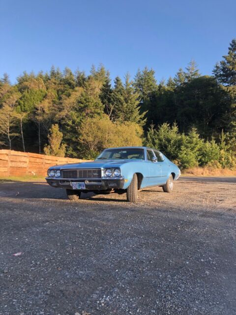 1971 buick skylark sedan blue rwd automatic