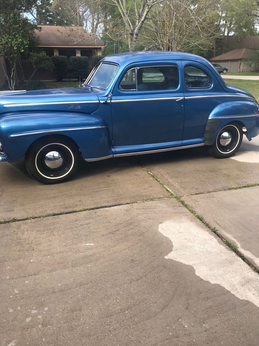 1947 ford super deluxe coupe blue rwd automatic super deluxe