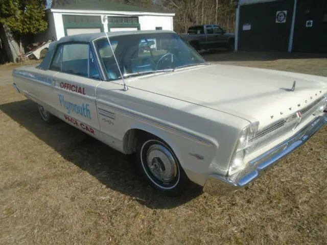 1965 plymouth sport fury convertible pace car replica