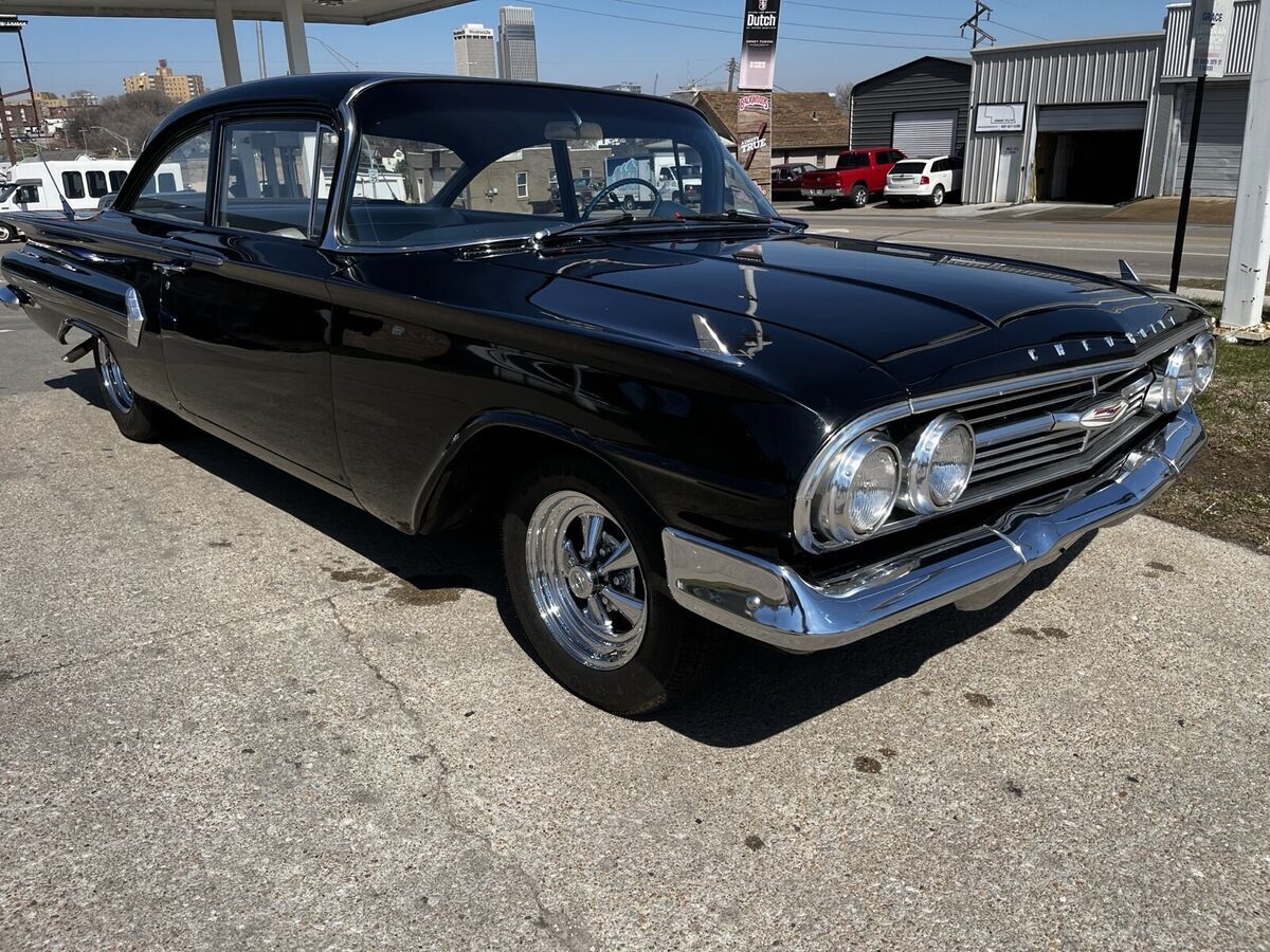 1960 chevrolet biscayne coupe black biscayne
