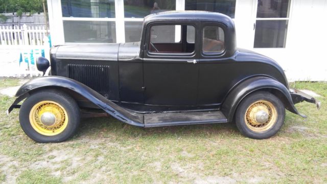 1932 ford model b 5-window coupe all steel original barn find