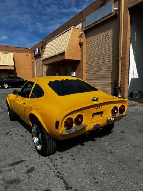 1972 opel gt 1900 coupe yellow rwd manual