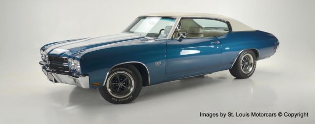 1970 chevrolet chevelle ss 396 66,778 miles fathom blue 396 ci v8 / 6.5 liter a
