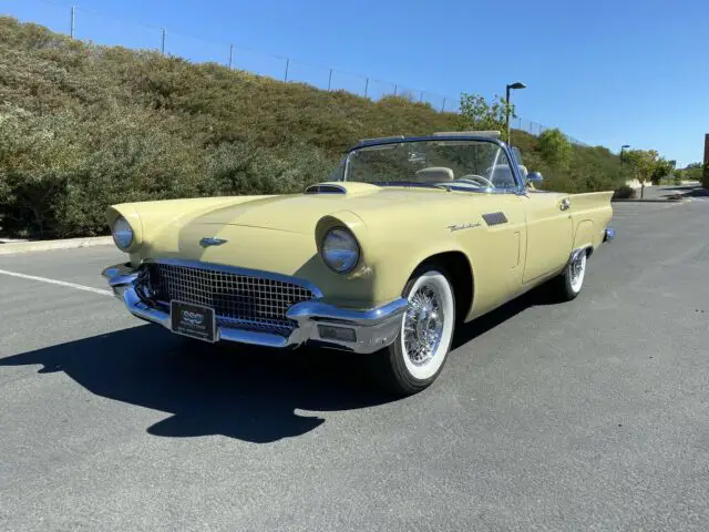 1957 ford thunderbird 32495 miles inca gold w/removable hardtop automatic