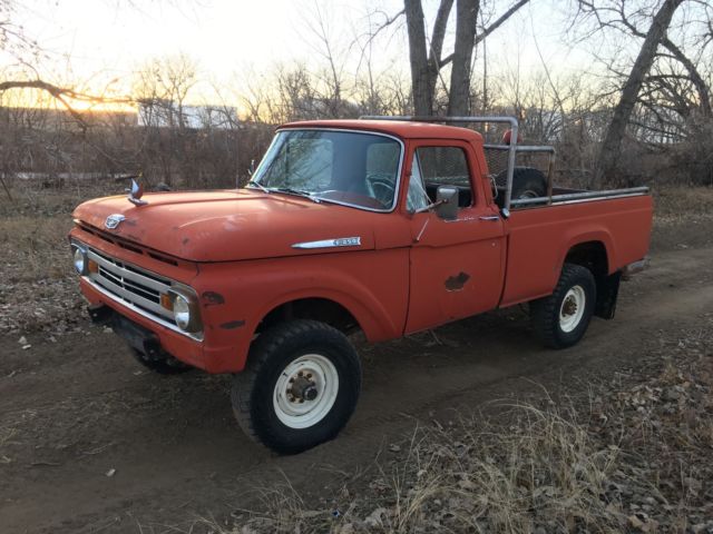 1962 ford f-250 4x4 custom cab pickup thunderbird 390 v8 f100