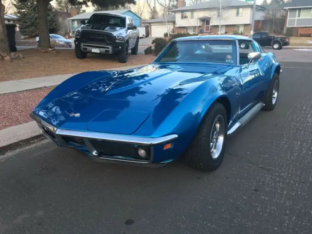 1969 chevrolet corvette stingray le mans blue numbers matching ac