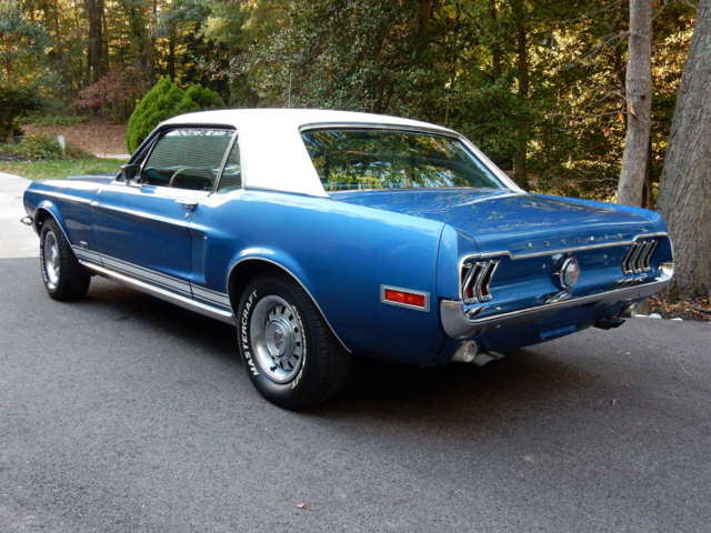 1968 ford mustang 2-door hardtop v8, aut "gt look-a-like"
