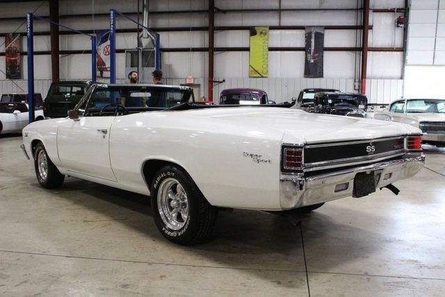 1967 chevrolet chevelle 40011 miles pearl white convertible 327 v8 automatic