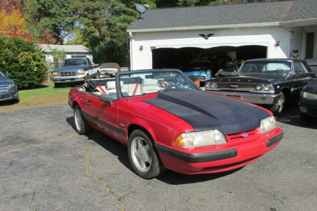 1990 mustang lx, 5.0 convertible, very solid body