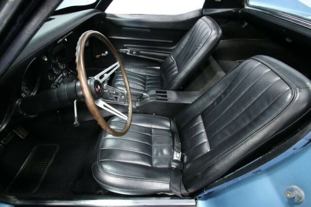 classic vintage chrome bbc blue black vinyl t top chevy c3 vette restored