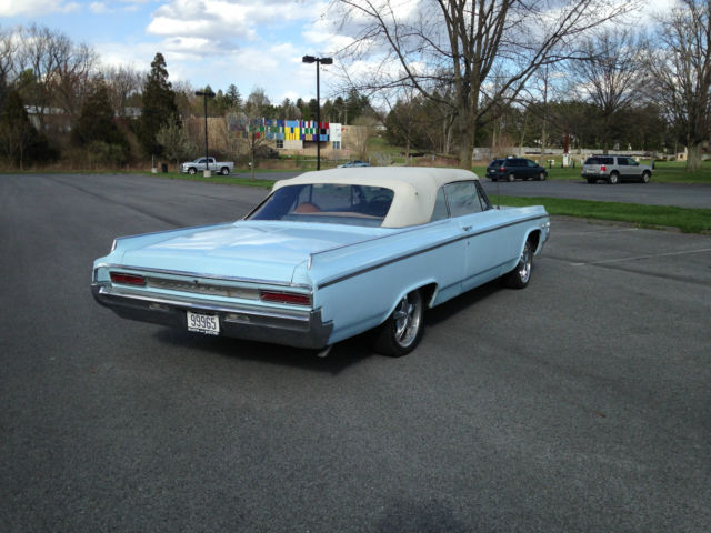 classic 1964 oldsmobile dynamic 88 convertible v8 automatic blue/cream top