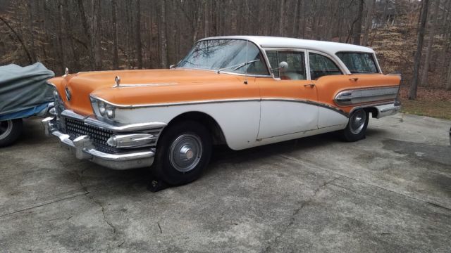 1958 buick station wagon. western car, solid body. straight and original. cool