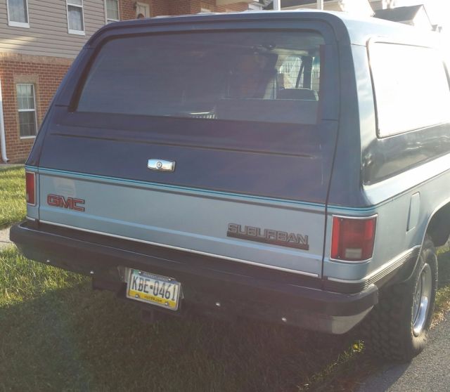 1990 gmc suburban sle 4x4 chevrolet rally wheels lifted $1.00 nr