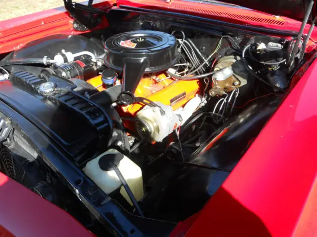 1966 chevy impala conv. red with white working top, ready to show or cruise