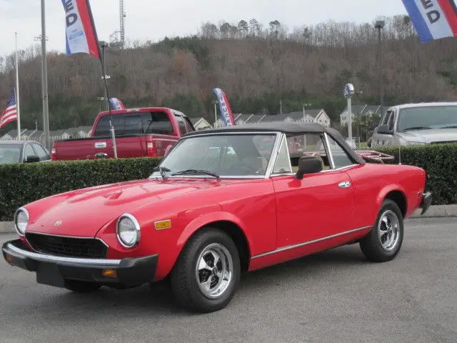 1979 fiat 200 spider pininfarina 4 cyl 5-speed trans low reserve set