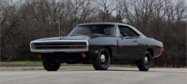 1970 dodge charger rt v-code 440 six pack - black (tx9) - 1 of 4 made - rare!!!