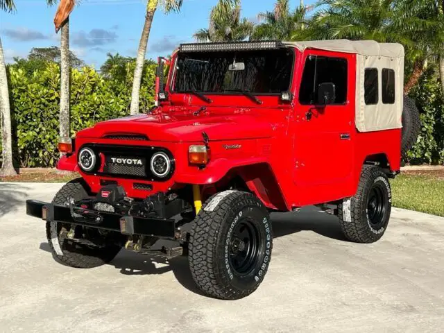 1977 toyota land cruiser suv red 4wd manual fj40
