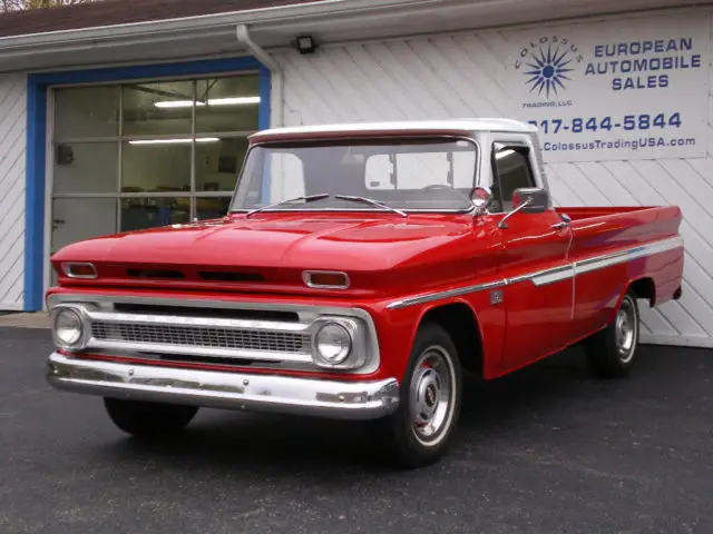 1966 chevrolet c10 custom, fleetside, factory air, v8, matching #s, rust free