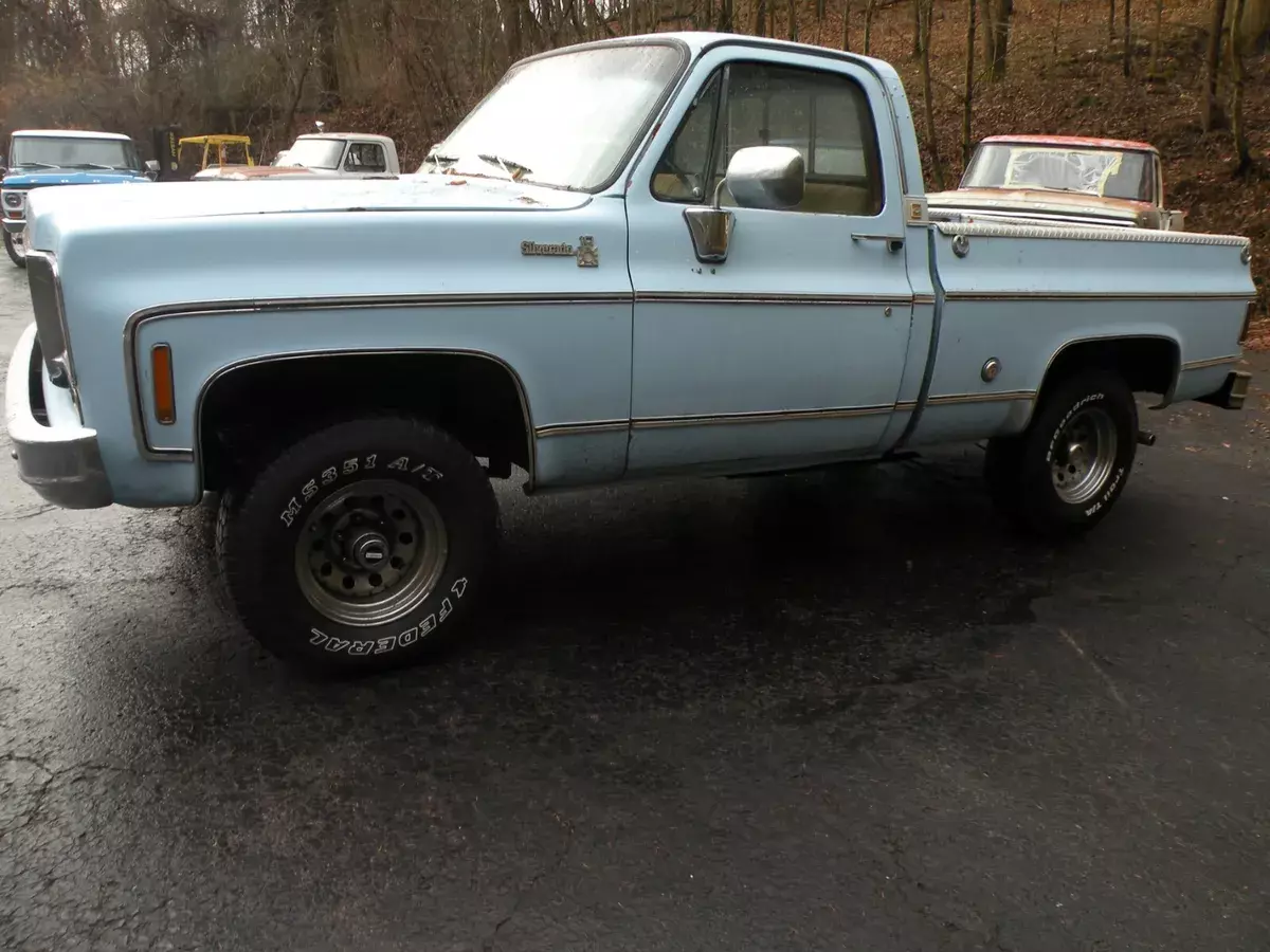 1976 chevrolet - chevy - k10 - 4x4 - 350 v8 - 4-speed - blue