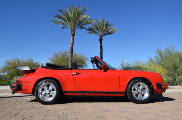 2 owner porsche 911 sc cabriolet with original paint - engine rebuild, records!