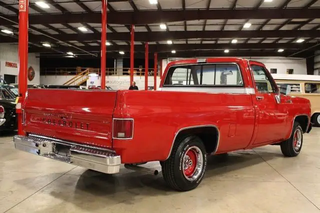 1979 chevrolet c10 93525 miles carnival red pickup truck 350 v8 automatic