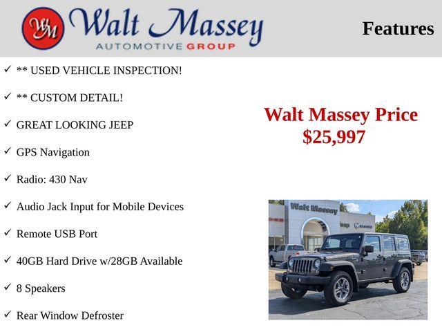 2018 jeep wrangler jk unlimited rubicon
