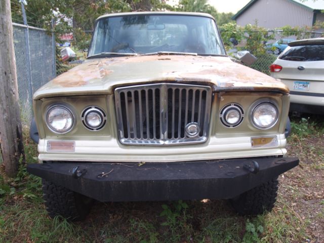 1969 jeep wagoneer no reserve - engine fire, sbc, straight desert body, big lift