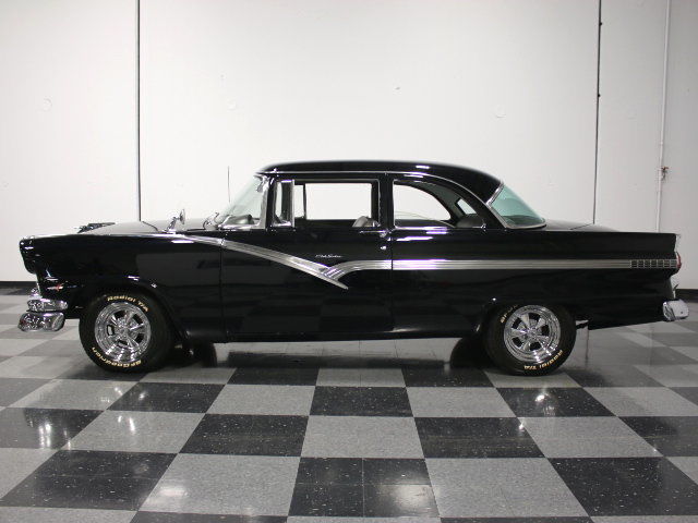 slick raven black fairlane, 292 y-block v8, 3-speed, r134a a/c, very nice resto!