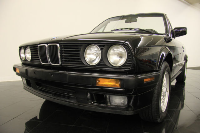 1992 bmw 325i convertible 71k miles 3-owner clean carfax, lsd rear, black/black!