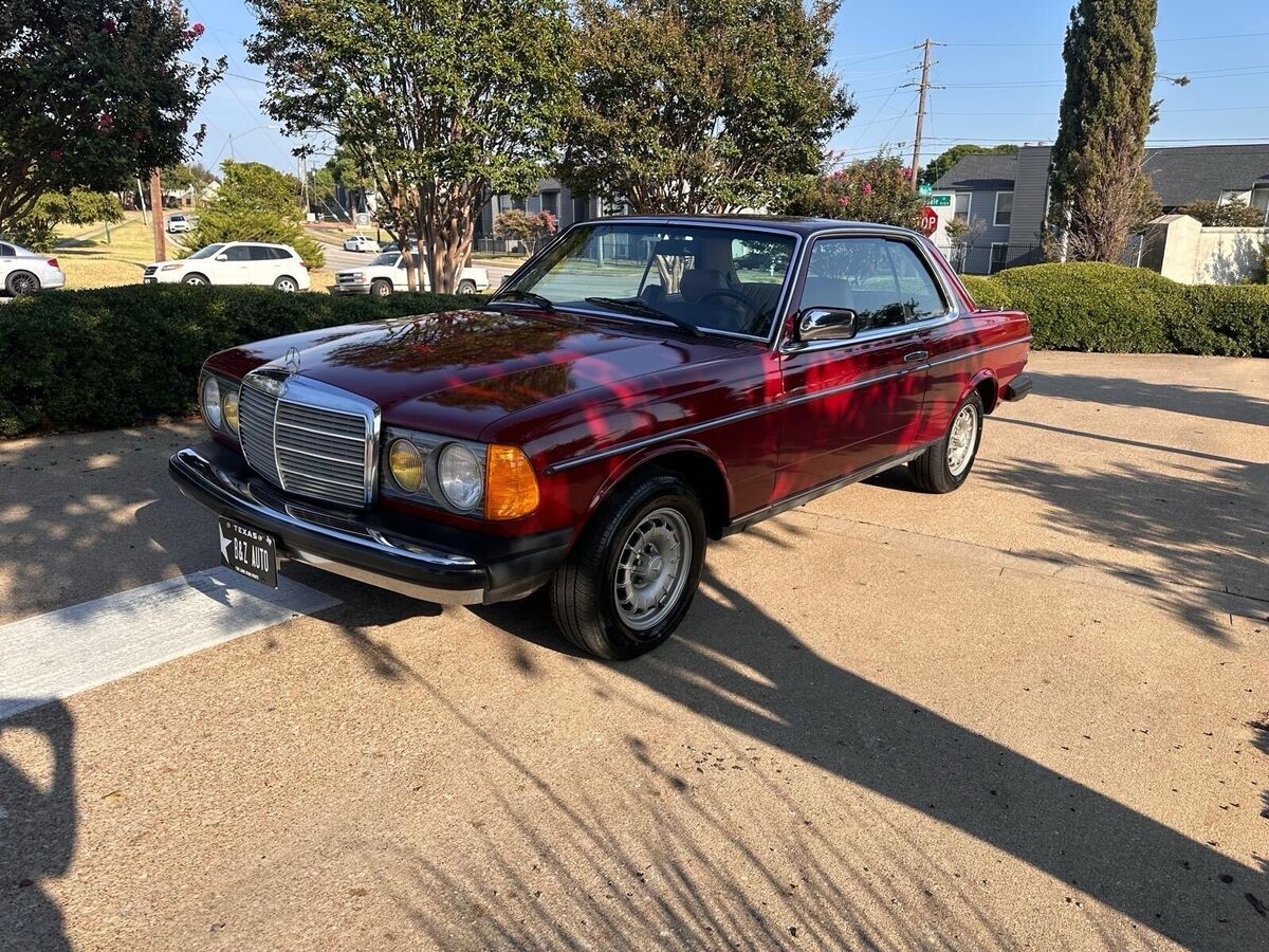 1985 mercedes-benz 300cd coupe red cdt