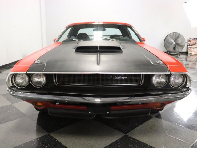 1970 dodge challenger t/a six-pack 56925 miles bright red coupe 340 v8 3 speed a