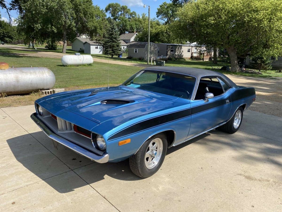 1974 plymouth barracuda 0 blue coupe 8 cyl, 4 spd