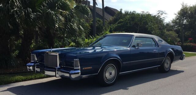 1974 lincoln continental mark iv 17,879 orig miles 460 v8 2 owner blue beauty