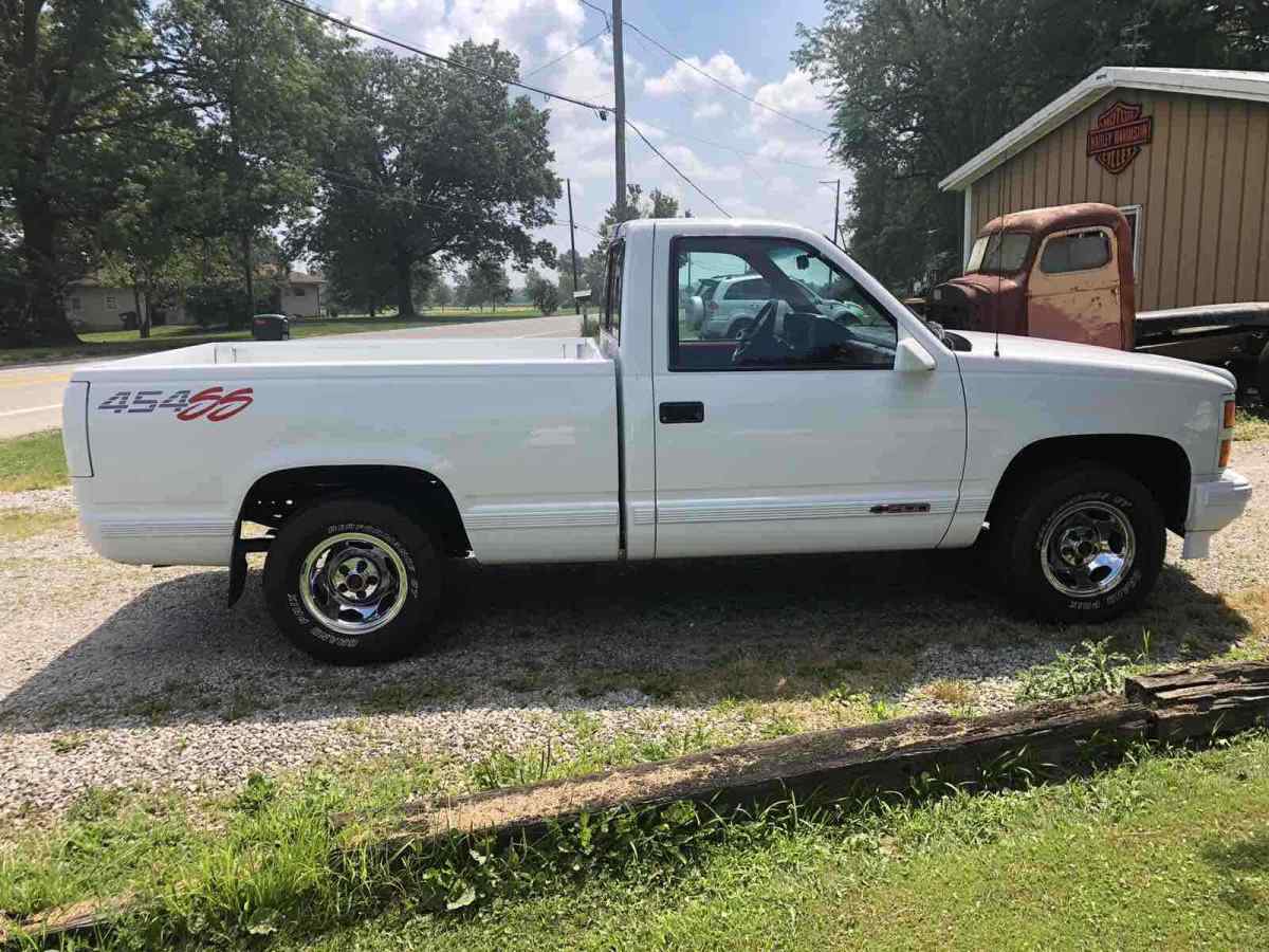 1993 chevrolet c1500 pickup white rwd manual ss454