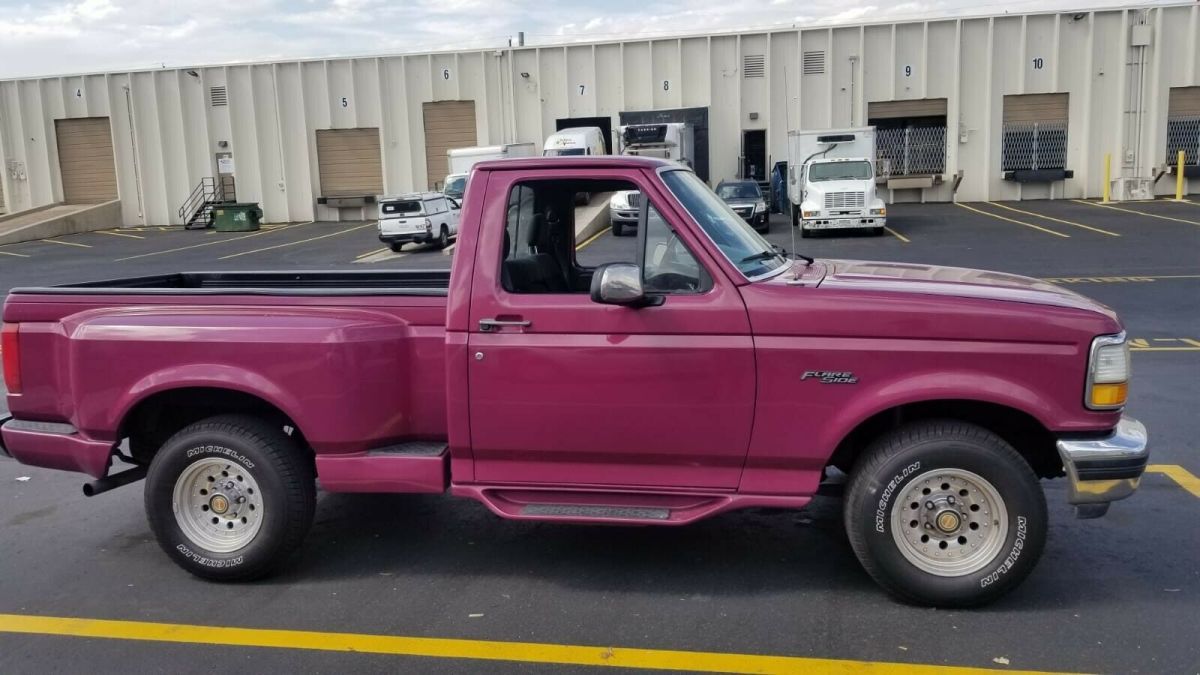 rare1992 ford flareside (stepside) 5.8l rwd iris pink