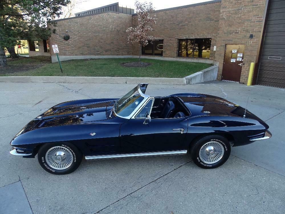 1964 chevrolet corvette convertible 4,017 miles blue convertible v8 4 speed manu