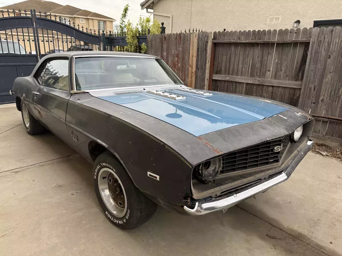 1969 chevrolet camaro coupe black super sport
