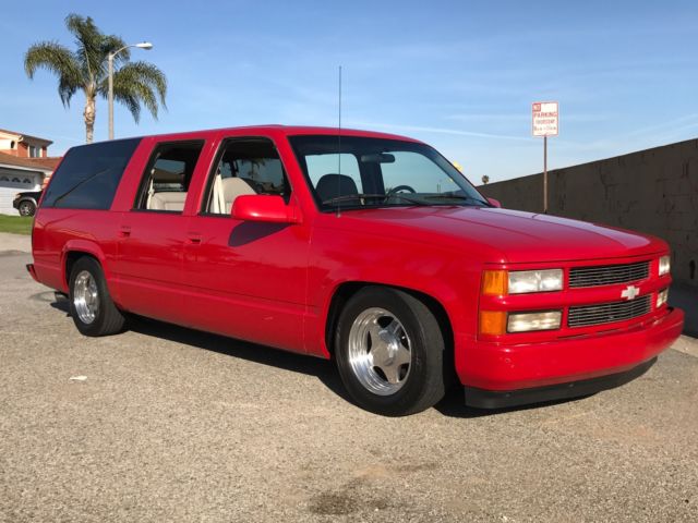 1994 chevy suburban 2500, custom, lowered, 454, super charger, low miles, boyd