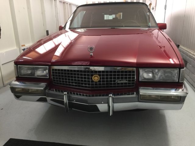1990 cadillac coupe deville v8 red only 42k miles leather 2 door florida pickup