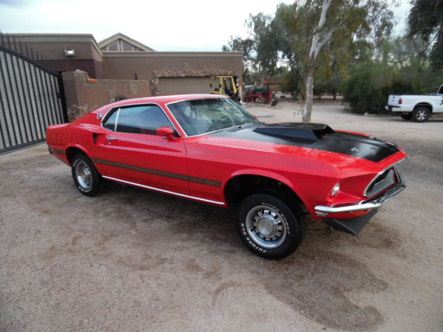 1969 mach 1 real r code 428 cj ram air factory4spd 45120 miles arizona car solid