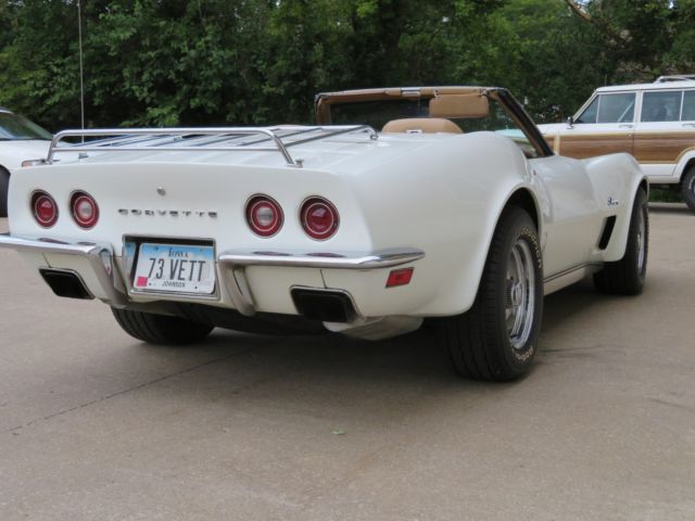 1973 chevrolet corvette stingray convertible white on classic white