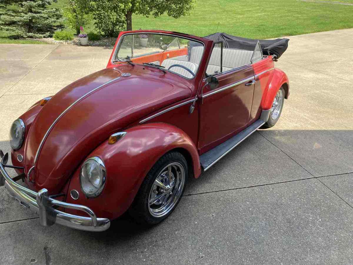 1962 volkswagen beetle cabriolet convertible red rwd manual