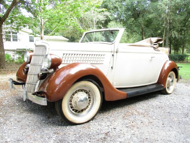 1935 ford cabriolet 3 window convertible roadster hot rod garage barn find