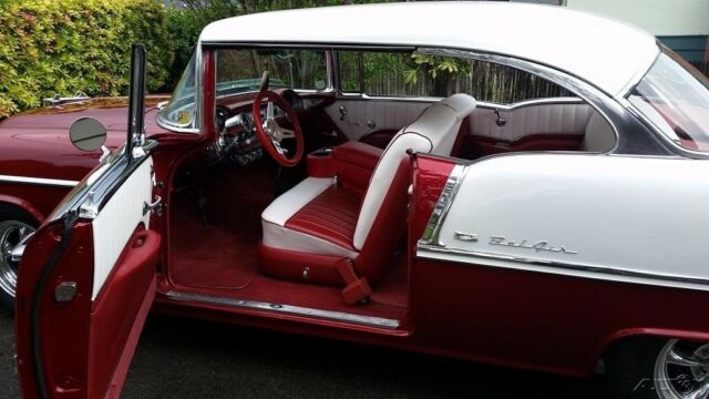 1955 chevrolet bel air 2 door hardtop, 350ci v8, 700 r4 automatic, locar shifter