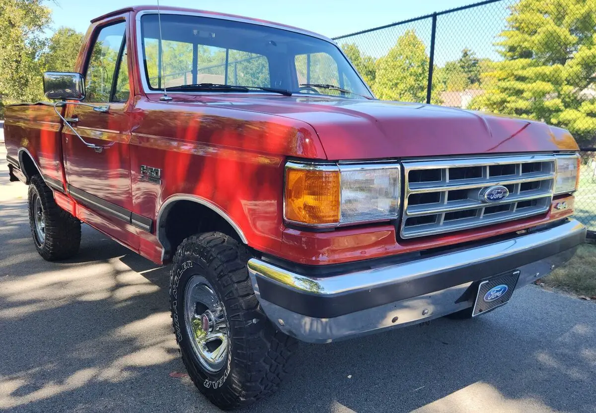 1987 ford f-150 pickup red 4wd automatic