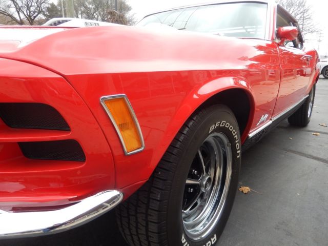 1970 ford mustang mach 1 bright red recent restoration