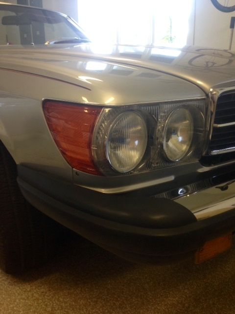 1976 mercedes convertable 450 sl immaculate silver with red interior
